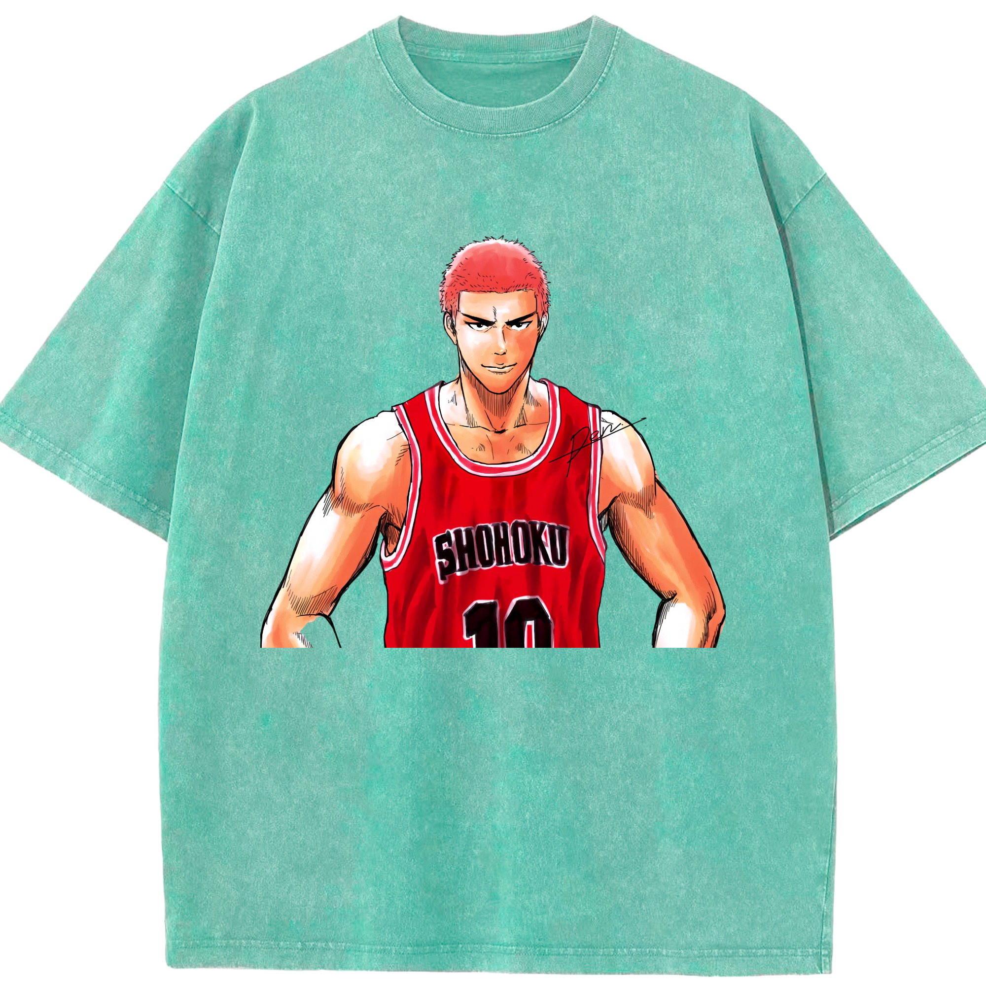 （画像用） SLAM DUNK／スラムダンク 綿100% ヴィンテージ風 半袖Tシャツ（フロントプリント）